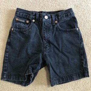 Calvin Klein black jean shorts